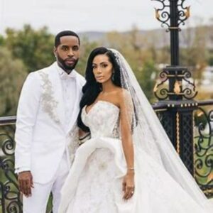 Erica and her ex-husband Safaree on their wedding day.