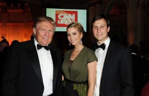 Jared Kushner with wife Ivanka Trump and father-in-law Donald Trump