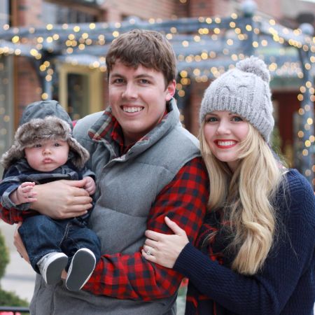 Kellen Moore with his beautiful wife Julie Moore and their son