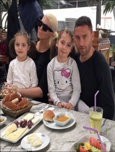 Jelena Karleusa and her husband and kids