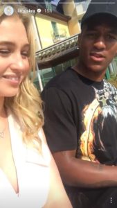 Iskra Lawrence dating: Iskra Lawrence and her boyfriend Andre Wisdom hanging out together.