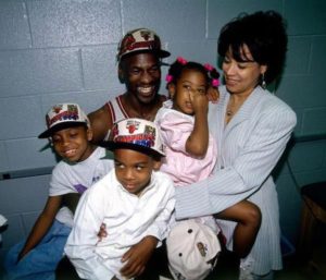 Michael Jordan his ex-wife and Ysabel Jordan with her sibling 