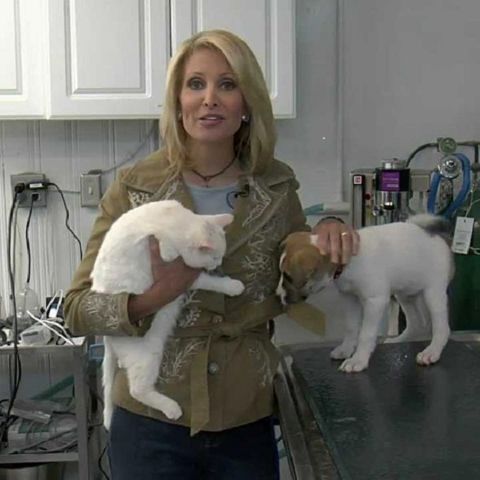 Heather Tesch with her pets