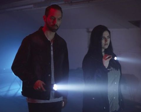 Katrina Weidman and her co-star Nick Groff on Paranormal Lockdown
