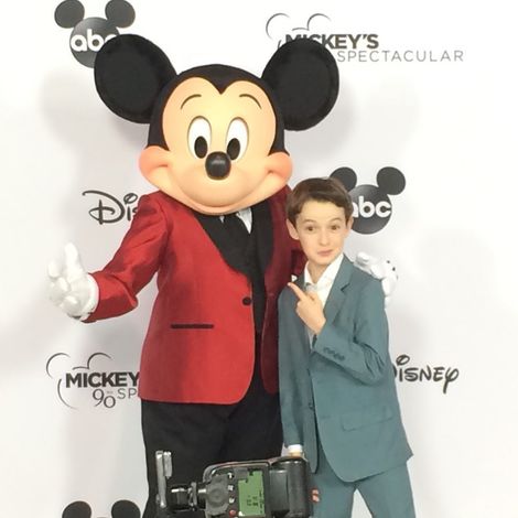 Jason Maybaum with Mickey Mouse
