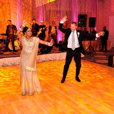Parminder Nagra and her ex-spouse dancing