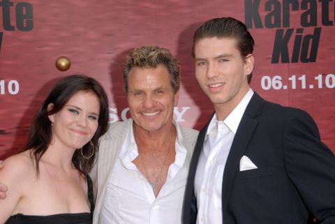Martin Kove with his children at an event.