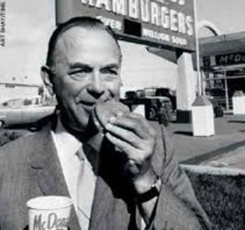 Ethel Fleming's second husband Ray Kroc poses for a picture.
