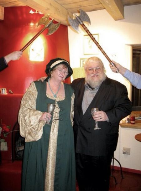 Parris McBride and her Husband George R. R. Martin on their wedding