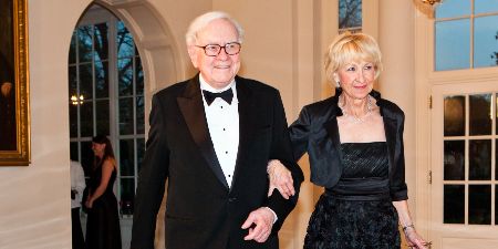 Astrid Menk with her husband, Warren Buffet