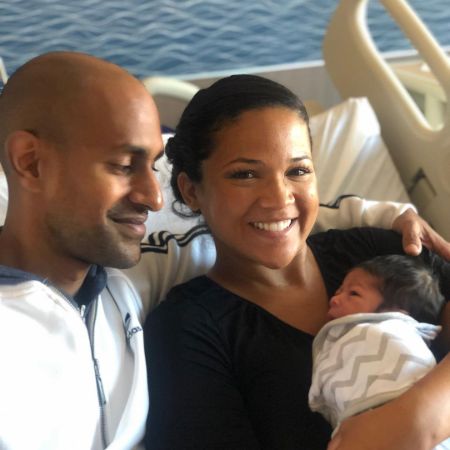  Tony Balkissoon with his wife and his newly born son