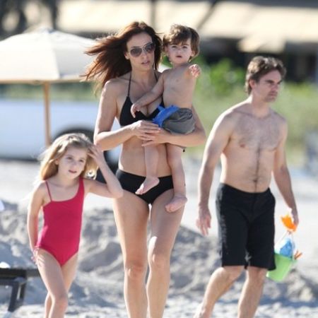 Brooke Sealey with her ex-husband and children