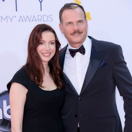 Louise Newbury with her late husband, Bill Paxton at the 64th Annual Primetime Emmy Awards.